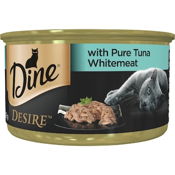 Dine Desire Pure Tuna Whitemeat Grain Free Wet Cat Food Can 85g