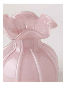 Heritage Glass Tulip Vase 17cm in Pink
