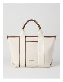 Sardegna II Tote Bag in Natural and Choc