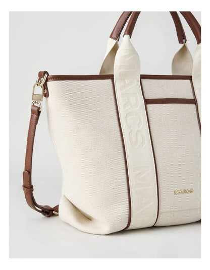 Sardegna II Tote Bag in Natural and Choc