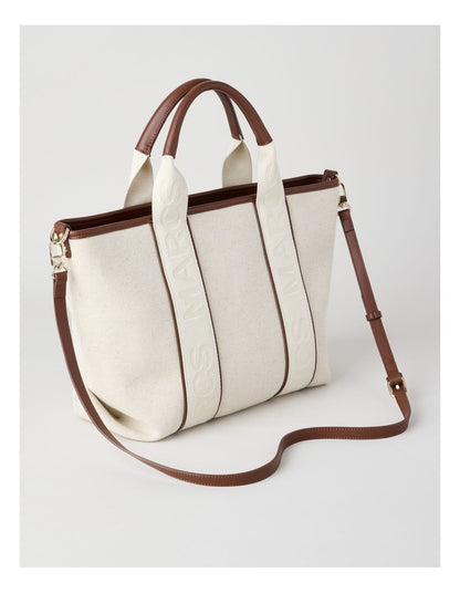 Sardegna II Tote Bag in Natural and Choc