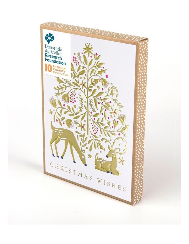 Charity Boxed Christmas Cards - Opulent Deers