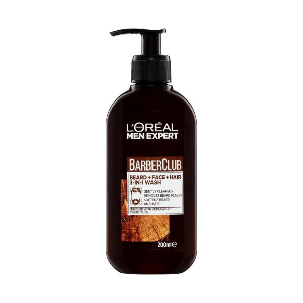L'OREAL PARIS MEN EXPERT BARBER CLUB FACE & HAIR WASH 200ML