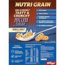 Kellogg's Nutri Grain 25% Less Sugar Vanilla Malt Flavour 450g