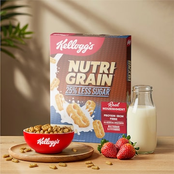 Kellogg's Nutri Grain 25% Less Sugar Vanilla Malt Flavour 450g