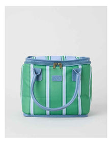 Arlo Square Lunch Bag in Green Stripe