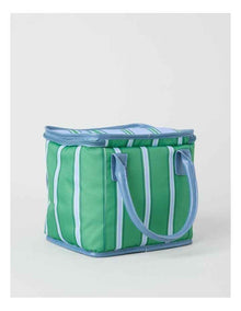 Arlo Square Lunch Bag in Green Stripe
