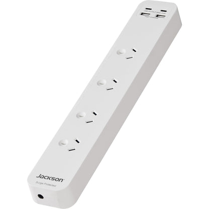 Jackson Surge Protected Board w/ 4 x Power Socket, 2 x USB-C, 2 X USB-A Outlets