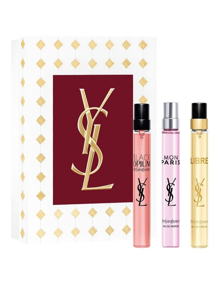 Black Opium Trio Set (Includes Black Opium EDP 10ml & Mon Paris 10ml & Libre EDP 10ml)