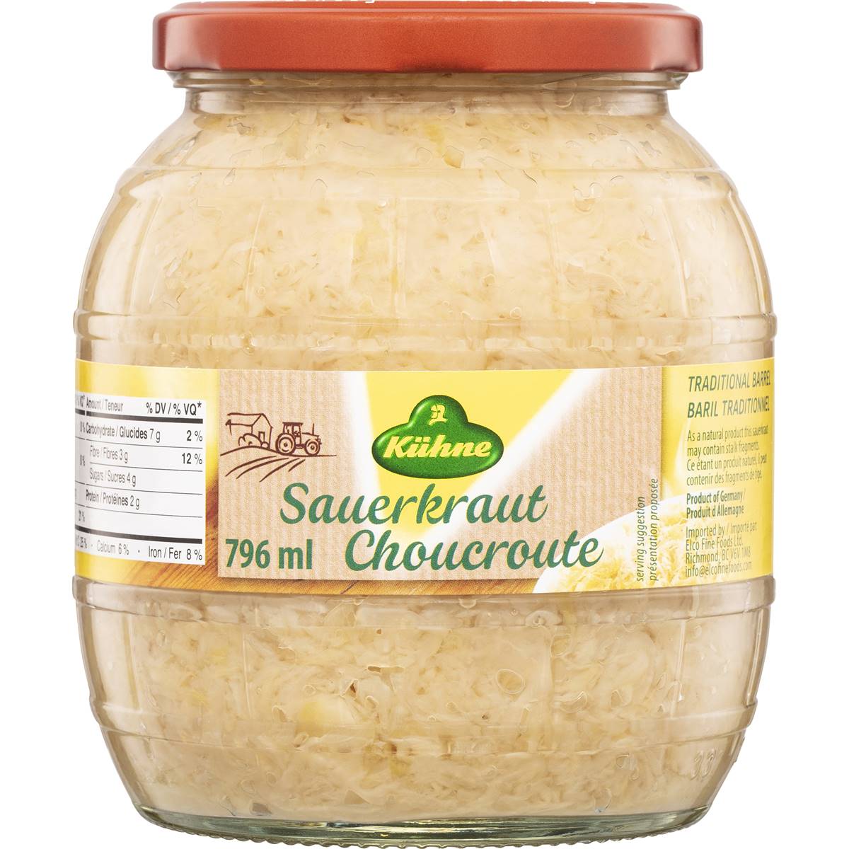 Kuhne German Barrel Sauerkraut 810G