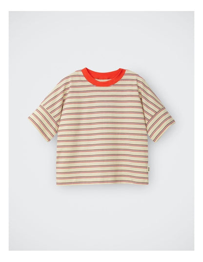 Kids Drop Shoulder Tee in Tri Stripe