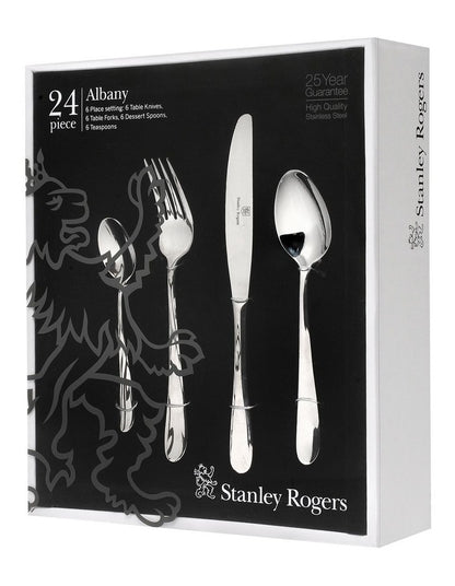 Albany Cutlery Set 24 Piece in Stainless Steel