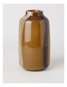Hollis Glass Vase 28cm in Brown