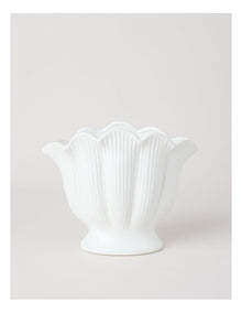 Posey Textured Ceramic Vase 20cm in White