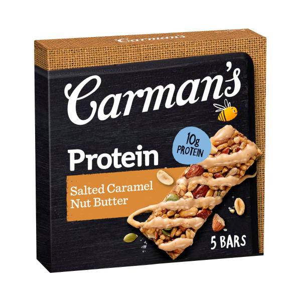 CARMANS PROTEIN MUESLI BARS:SALTED CARAMEL NUT BUTTER:.:200 GRAM