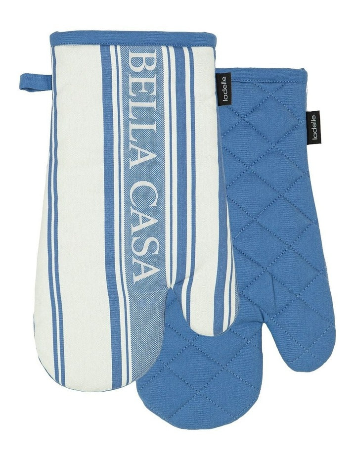 Bella Casa Blue 2pk Oven Mitt