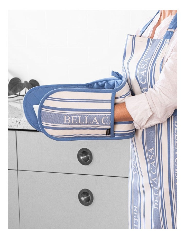 Bella Casa Blue Double Oven Mitt