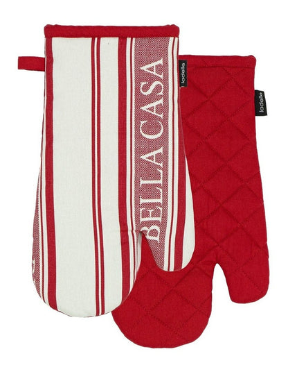 Bella Casa Red 2pk Oven Mitt