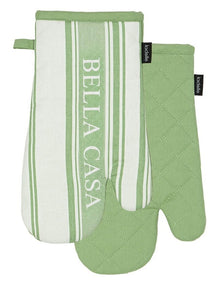 Bella Casa Sage 2pk Oven Mitt