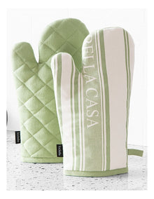 Bella Casa Sage 2pk Oven Mitt