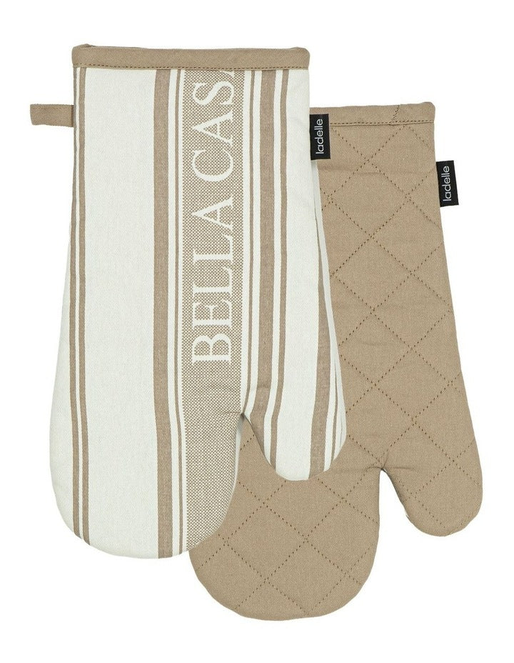 Bella Casa Latte 2pk Oven Mitt