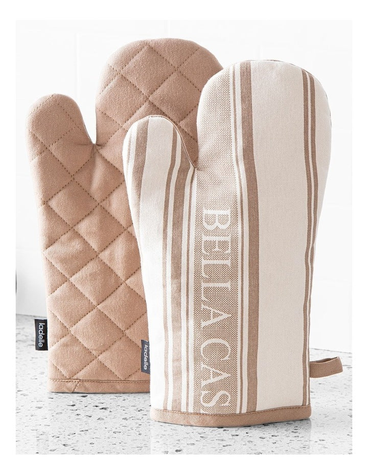 Bella Casa Latte 2pk Oven Mitt