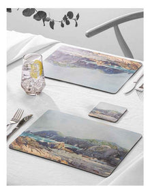 Hardboard Coastline  Square 4pk Coaster