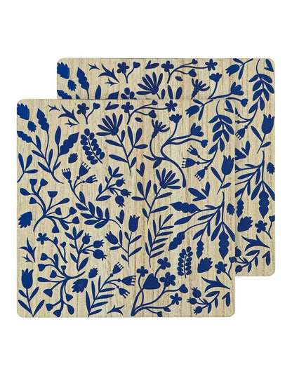 Veneer Foliage 2pk Placemat Blue