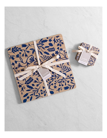 Veneer Foliage 2pk Placemat Blue