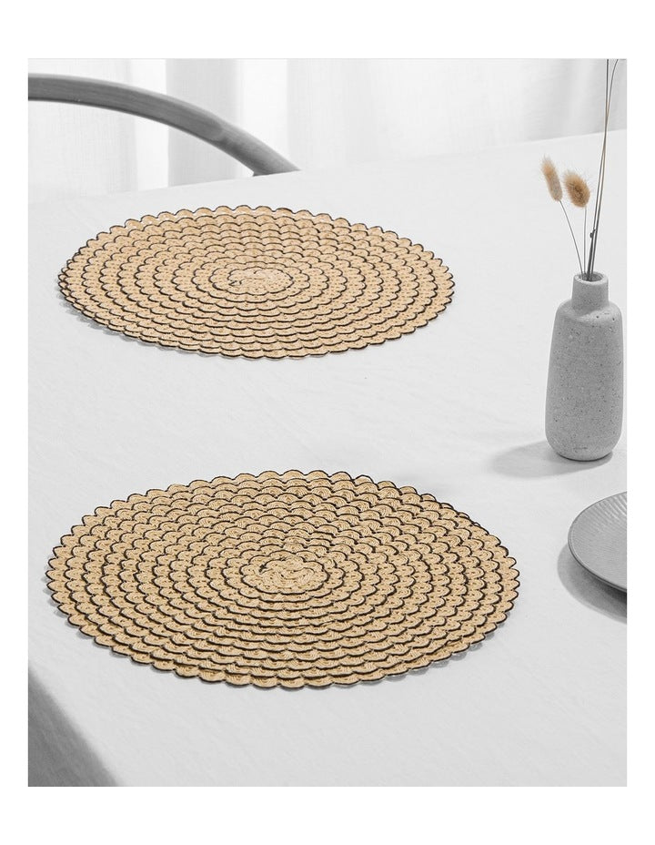 Fleur Charcoal/Calico 4pk Placemat