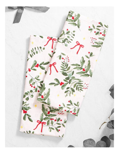 Christmas Foliage 2pk Kitchen Towel
