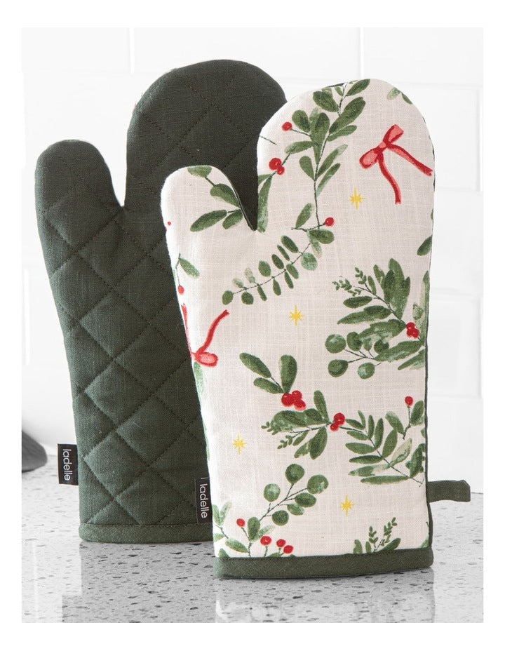 Christmas Foliage 2pk Oven Mitt