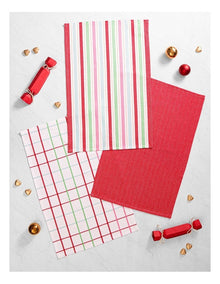 Christmas Weave Brick 3pk Kitchen Towel