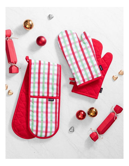 Christmas Weave Double Oven Mitt