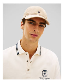 Hilfiger Flag Embroidery Baseball Cap in Beige