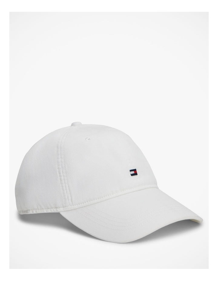 Hilfiger Flag Embroidery Baseball Cap in White