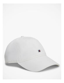 Hilfiger Flag Embroidery Baseball Cap in White