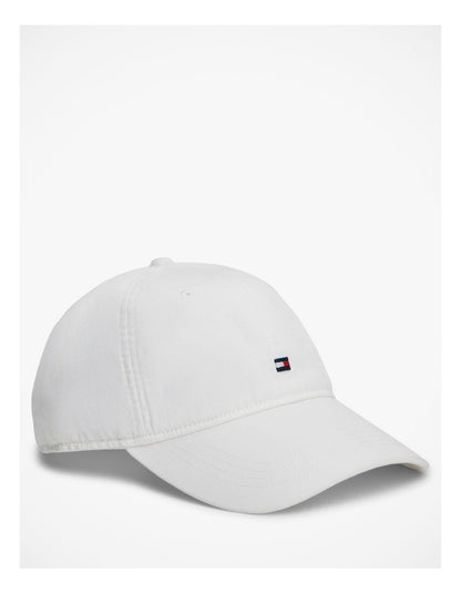 Hilfiger Flag Embroidery Baseball Cap in White
