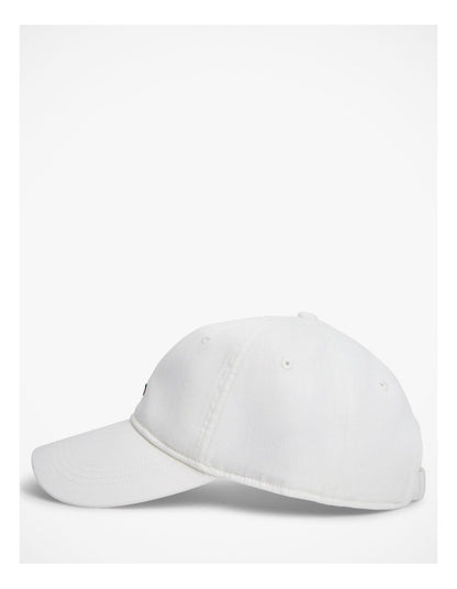 Hilfiger Flag Embroidery Baseball Cap in White