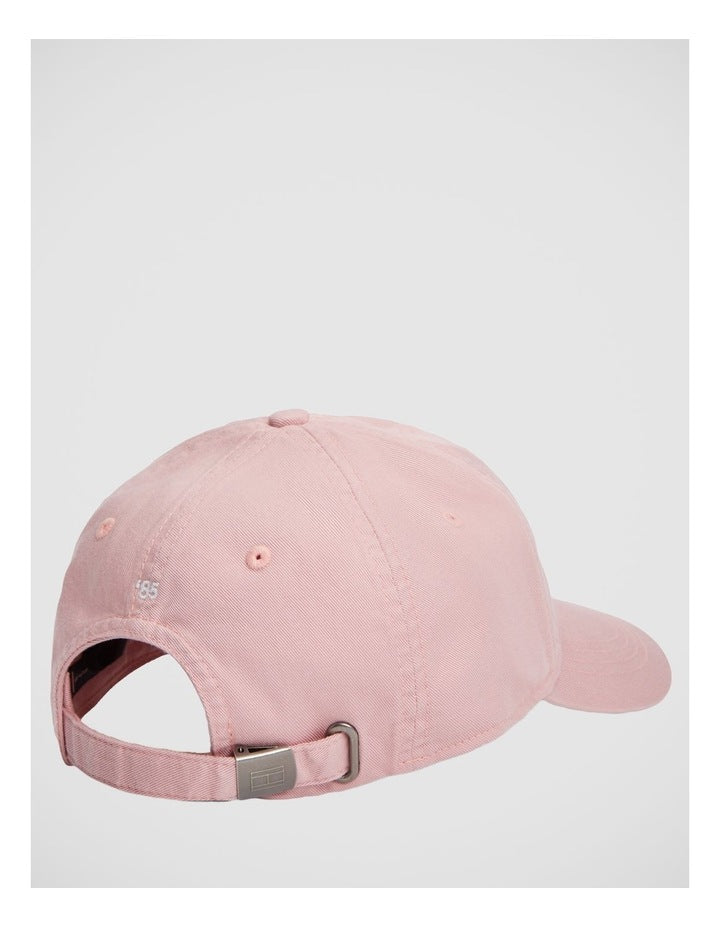 Hilfiger Flag Embroidery Baseball Cap in Pink