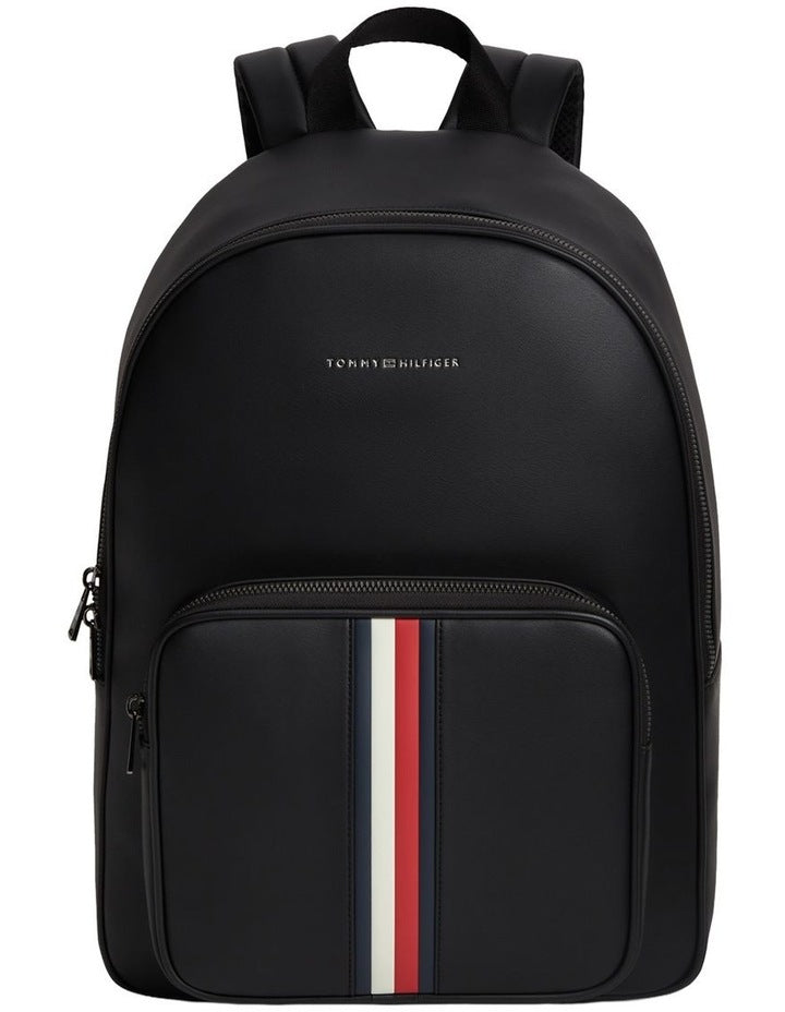 Signature Tape Logo Dome Backpack in Black
