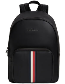 Signature Tape Logo Dome Backpack in Black