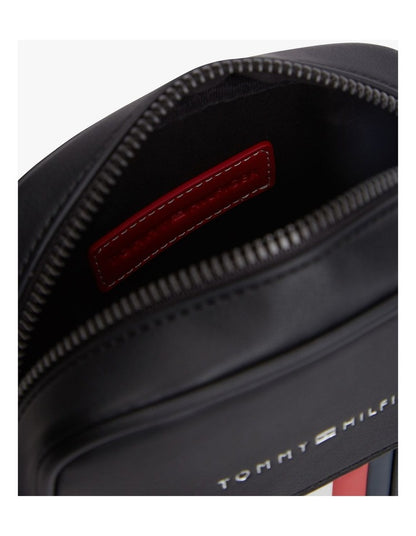 Signature Tape Crossbody Reporter Bag in Black