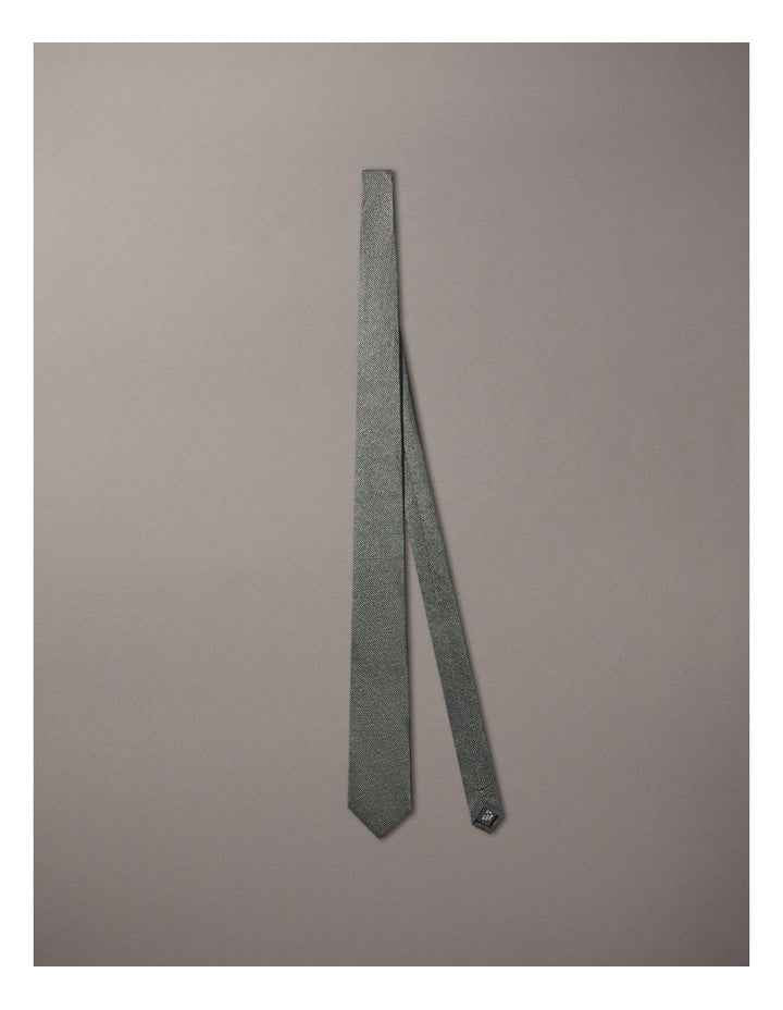 Dobby Silk Tie in Black