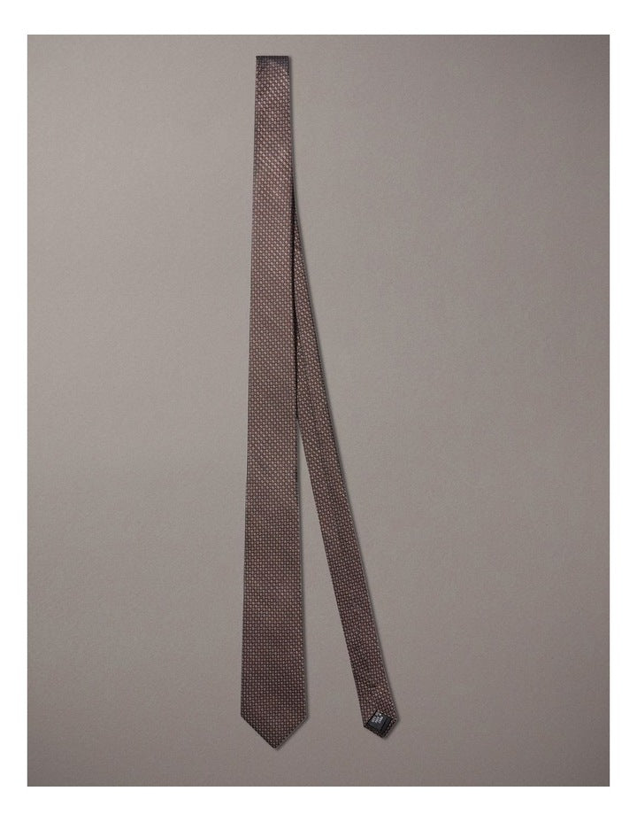 Diamond Silk Tie in Brown