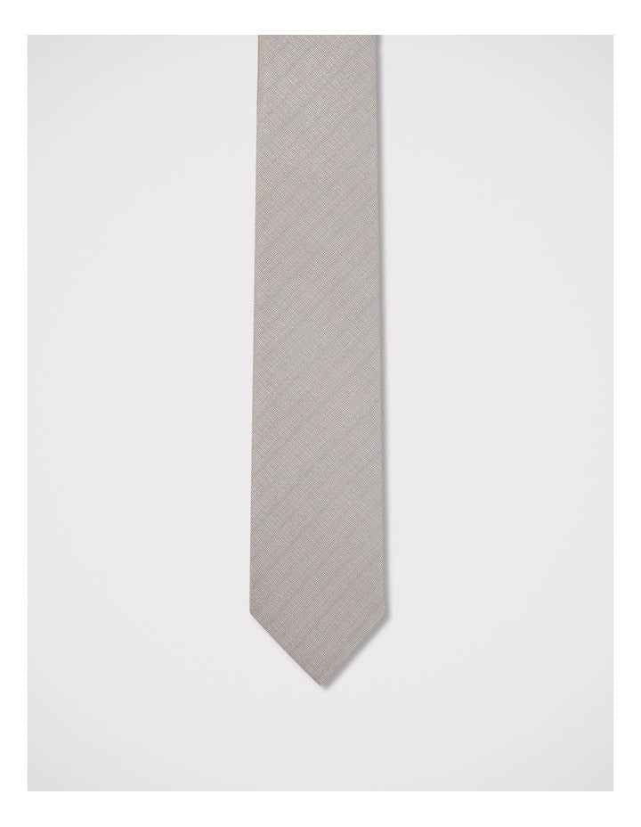 Plain Textured Tie in Brown
