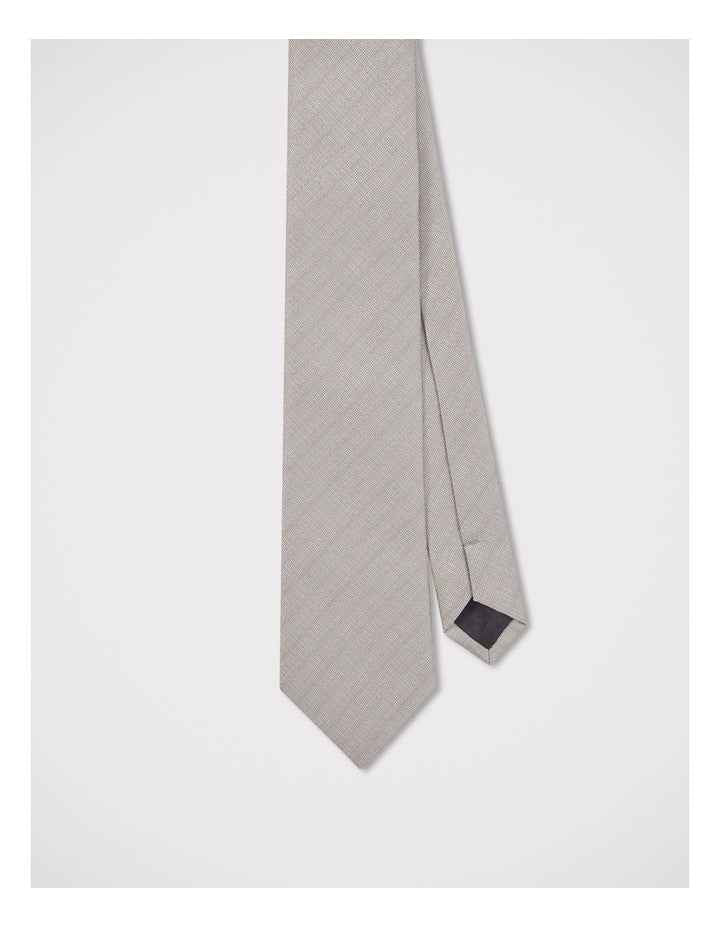 Plain Textured Tie in Brown