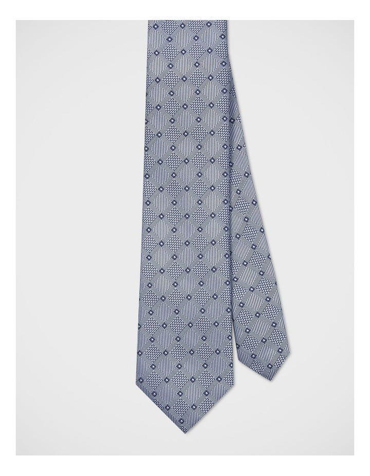 Geometric Tie in Blue