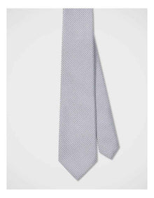 Dobby Textured Tie in Grey