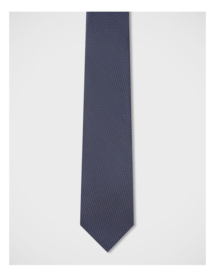 Dobby Textured Tie in Navy